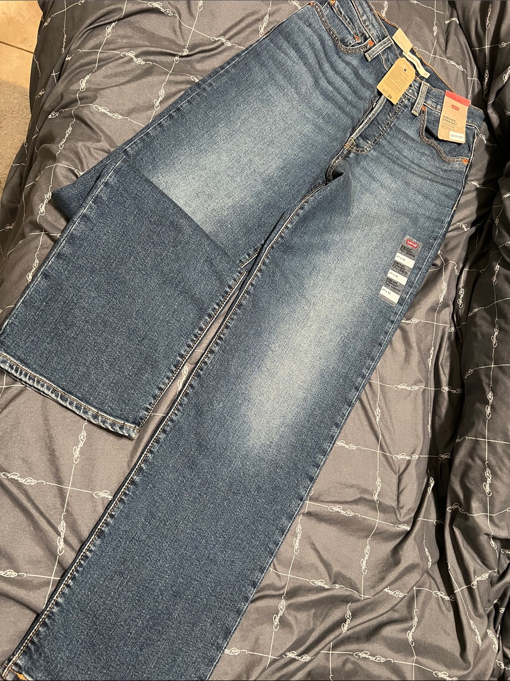 Men's Ribcage Straight-Leg Jeans in Mid Blue by Levi's a super High Rise Slim